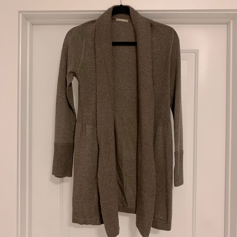 Brown Long Orsay Cardigan
